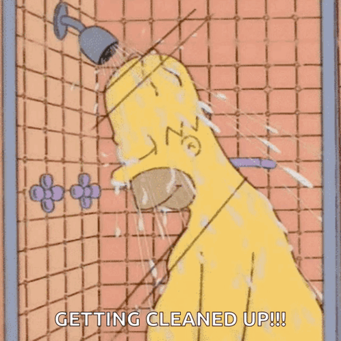 Homer Bath GIF - Homer Bath Shower GIFs