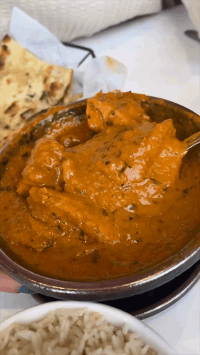 Butter Chicken Indian Food GIF - Butter Chicken Indian Food Rice GIFs
