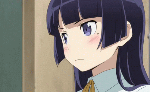 Flustered Caught Off Guard GIF - Flustered Caught Off Guard Oreimo GIFs