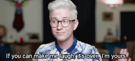 The Only Criteria GIF - Tyler Oakley If You Can Make Me Laugh Its Over GIFs