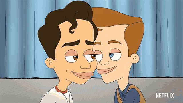 a cartoon of two boys with netflix written on the bottom