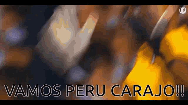vamos peru carajo is written in white letters on a black background