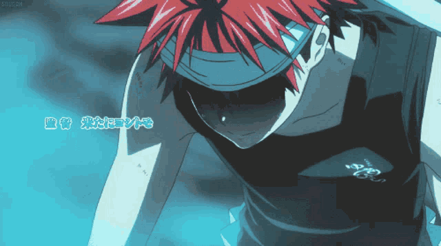 a man with red hair is wearing sunglasses and a black shirt with the number 22 on it