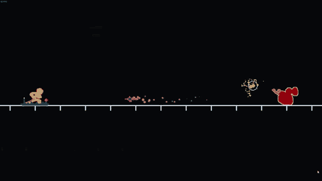 a black background with a white line and a bunch of different colors on it