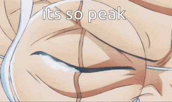 a man with white hair covering his mouth with his hand and the words " it 's so peak "