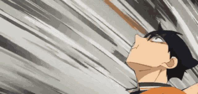 a close up of a person 's face in a cartoon .