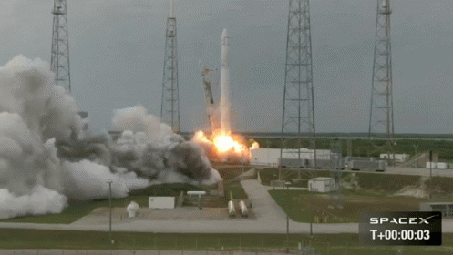 Liftoff Of Falcon 9 And Dragon From Launch Complex 40 In Cape Canaveral, Fl. March 1, 2013 GIF - Space Science Spacex GIFs