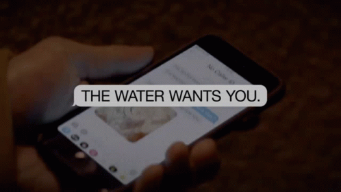 The Water Wants You Smiley Face Killers GIF - The Water Wants You Smiley Face Killers Go In The Water GIFs