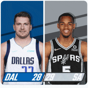 two basketball players from dallas and spurs