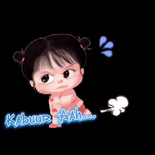 a little girl with a cherry on her shirt is standing next to a teddy bear that says kabuur aah