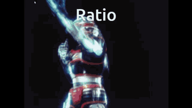 a computer generated image of a man with the word ratio above him