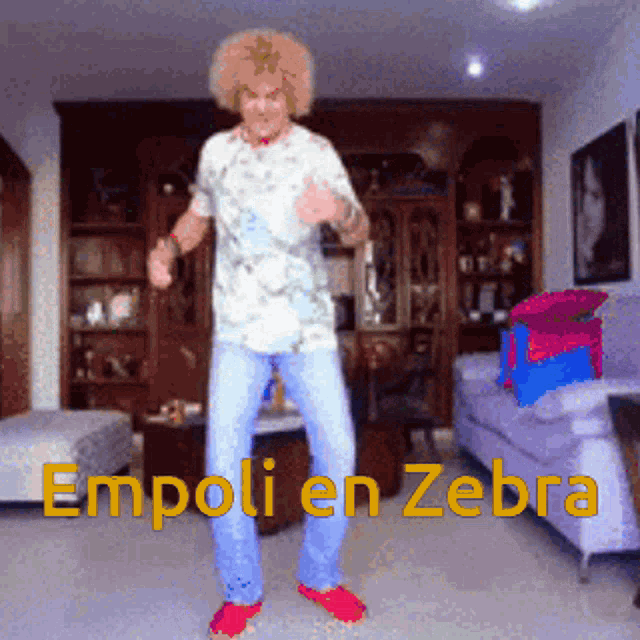 Empoli En Zebra Carlos Valderrama GIF - Empoli En Zebra Carlos Valderrama Dance GIFs