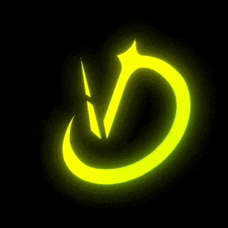 a black and yellow circle with a white border