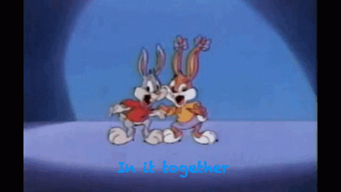 In It Together Buster Bunny GIF - In It Together Buster Bunny Babs Bunny GIFs