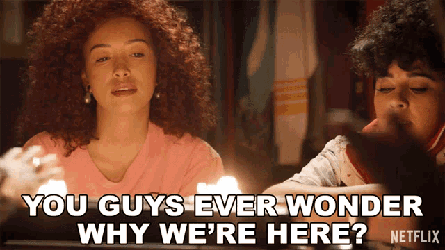 a netflix advertisement shows two women talking on a phone