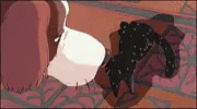 魔女の宅急便　ジジ　ジブリ　びっくり　ショック GIF - Ghibli Surprised Shocked GIFs