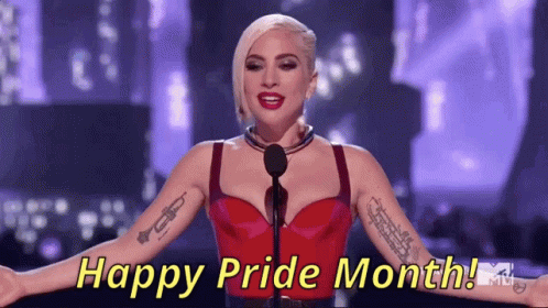 Happy Pride Month Lady Gaga GIF - Happy Pride Month Lady Gaga Mtv Movie And Tv Awards GIFs
