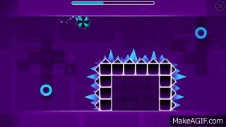 a screenshot of a video game called geometry dash on make a gif .