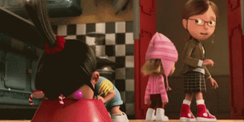 When That Bowl Of Candy Is Nearby GIF - Despicable Me Agnes Margo GIFs