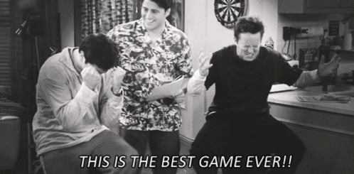 Friends This Is The Best Game Ever GIF - Friends This Is The Best Game Ever Chandler GIFs