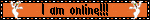 a sign that says i am online !!! on it