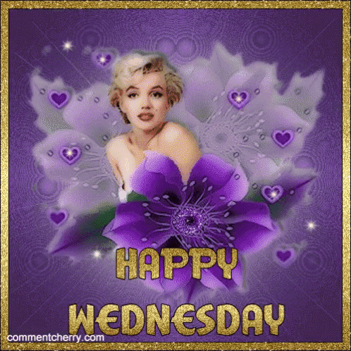 a happy wednesday greeting card with marilyn monroe