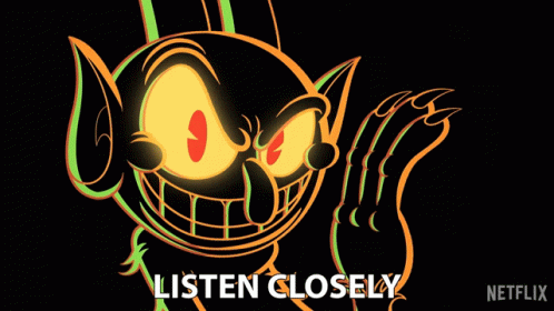 Listen Closely Devil GIF - Listen Closely Devil The Cuphead Show GIFs