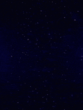 a painting of a fireball in the sky with a dark blue background