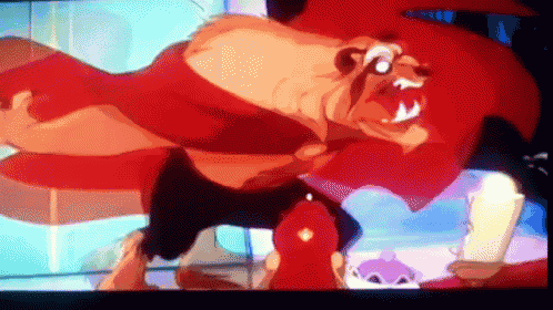 the beast from beauty and the beast is shown on the television screen