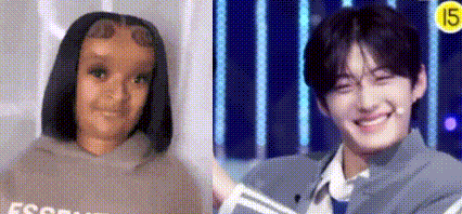 a man and a doll are smiling for the camera .
