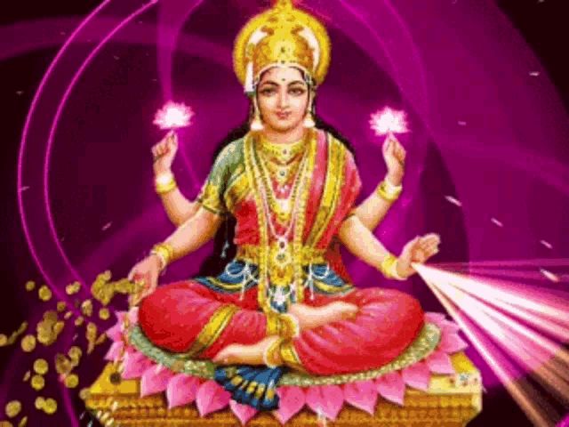 Goddess Maa Lakshmi Ji Mother Goddess GIF - Goddess Maa Lakshmi Ji Mother Goddess Goddess Of Prosperity GIFs