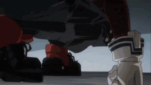 a close up of a person 's legs in a cartoon .