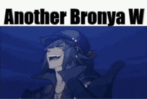 a cartoon of a man with the words another bronya w on the bottom