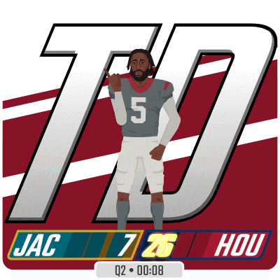 a cartoon drawing of a football player with the number 5 on his jersey
