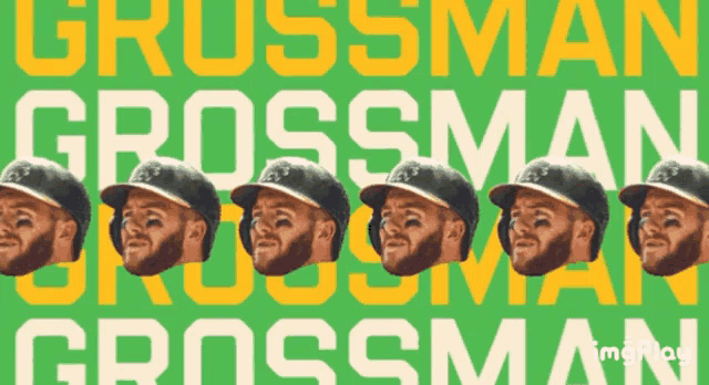 a green background with the word grossman in yellow letters