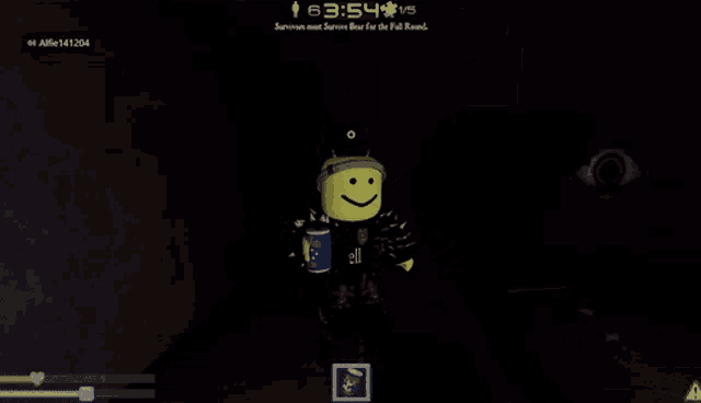 a screenshot of a video game with a smiley face on it