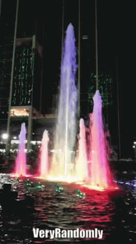 Fountain Water GIF - Fountain Water City Light GIFs