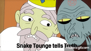 a snake tounge tells truth animated cartoon