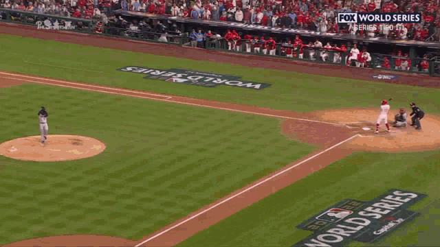 a fox world series game is being played