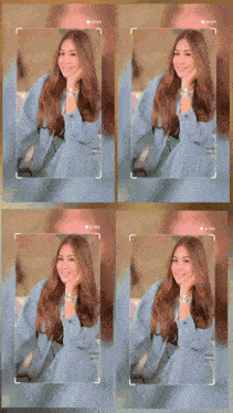 a collage of four pictures of a woman and the words happy birthday
