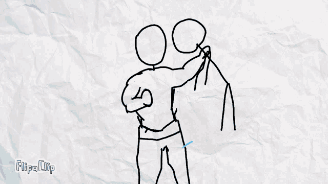 a drawing of a person with the word flipaclip on the bottom right