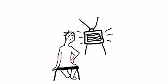 a drawing of a stick figure sitting in a chair with the year 2020 written on the bottom .