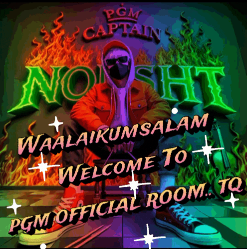 a poster for pgm captain no sht welcome to pgm official room 19