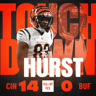 an advertisement for a football player named hurst with a time of 03:47