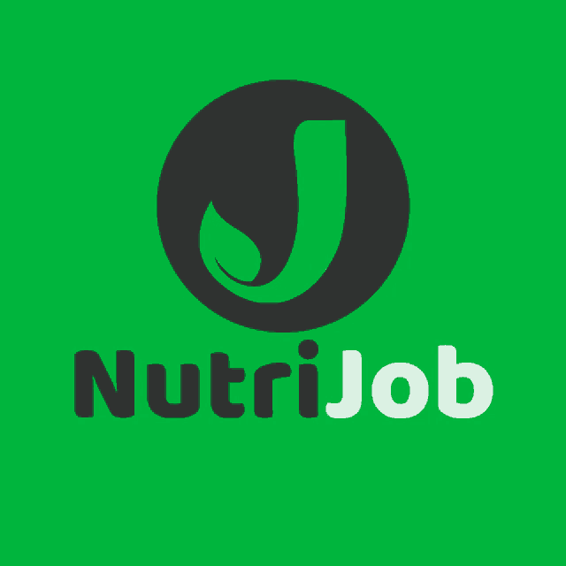 a logo for nutrijob shows a leaf in a circle
