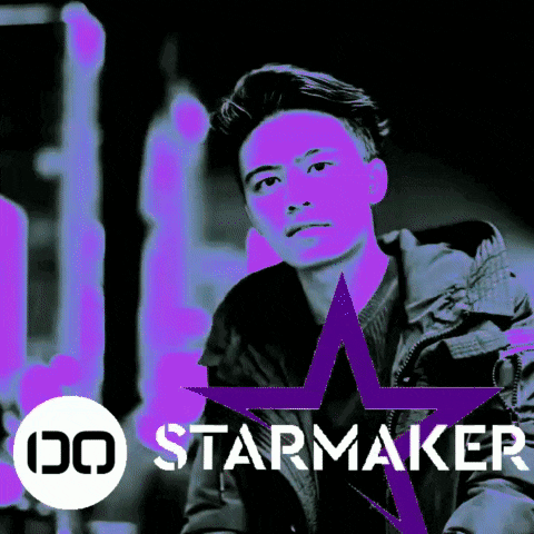 a man with a purple star and the word starmaker
