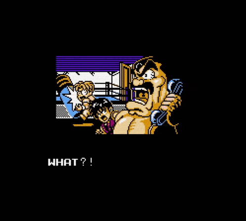 a video game called mighty final fight has a black background