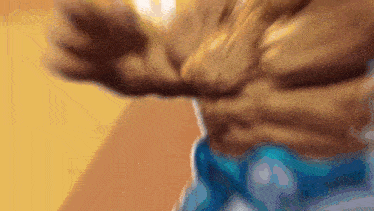 a close up of a person 's muscles with a yellow background