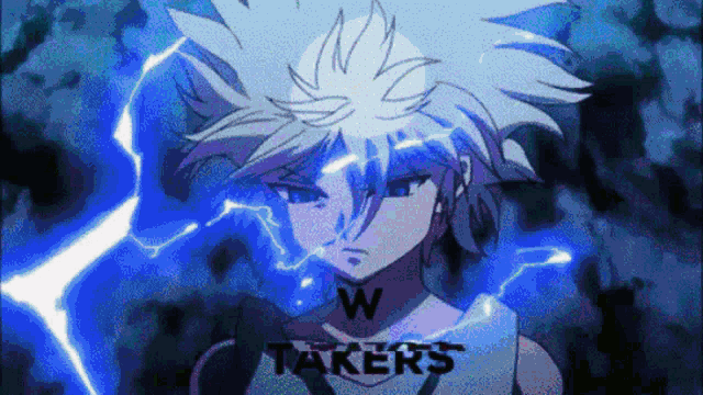 a picture of a person with the word takers on the bottom