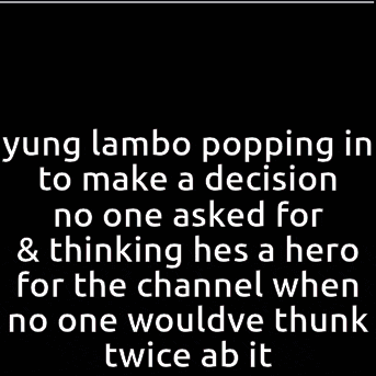 a picture of superman with a caption that says yung lambo popping in to make a decision